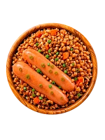 Сосиски с гречкой